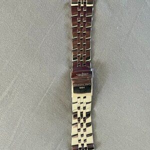 24 mm Polished Steel watch band Bracelet for Breitling